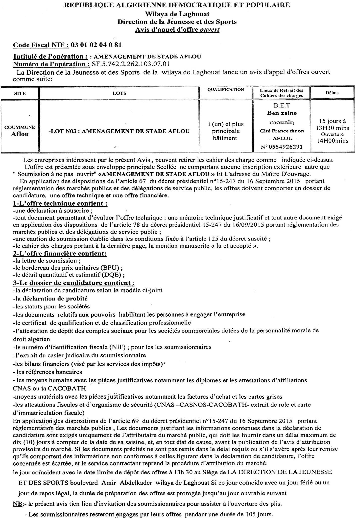 LE SOIR D'ALGERIE
