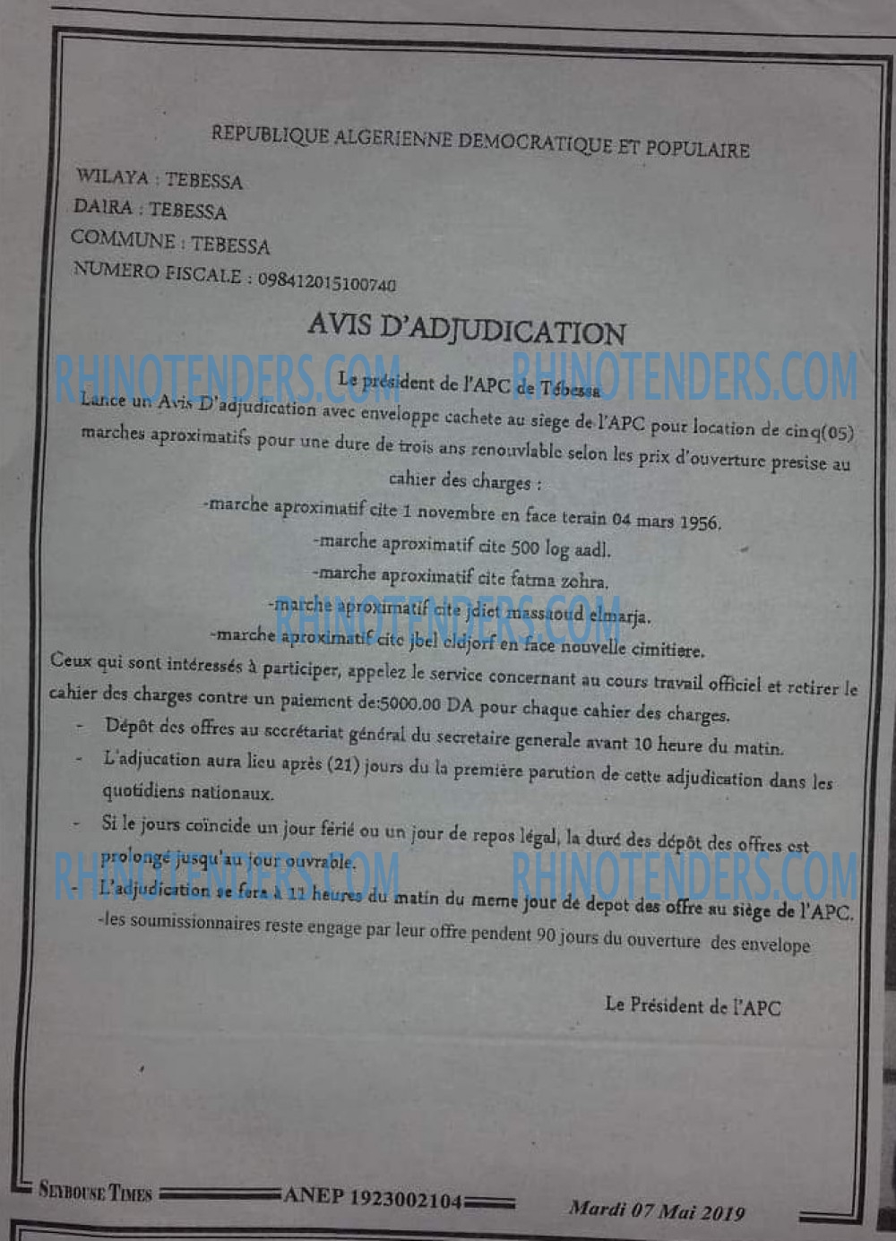 SEYBOUSSE TIMES