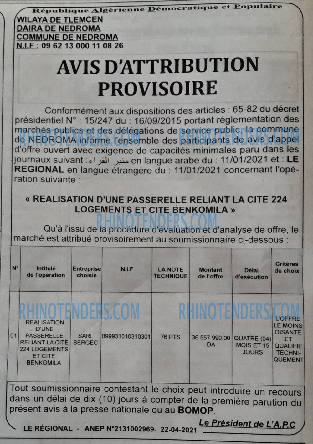 LE REGIONAL