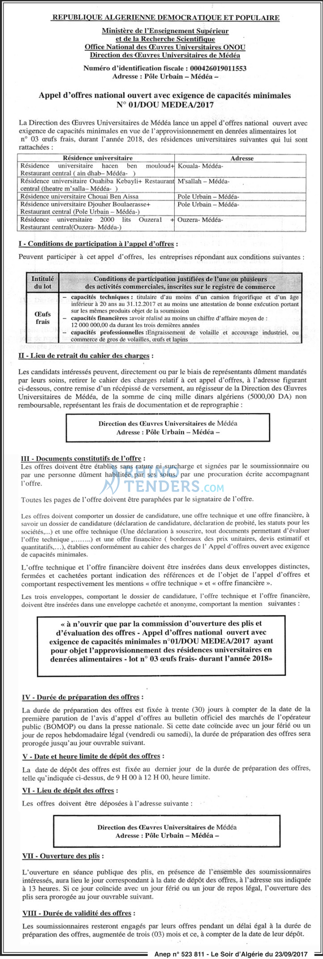 LE SOIR D'ALGERIE