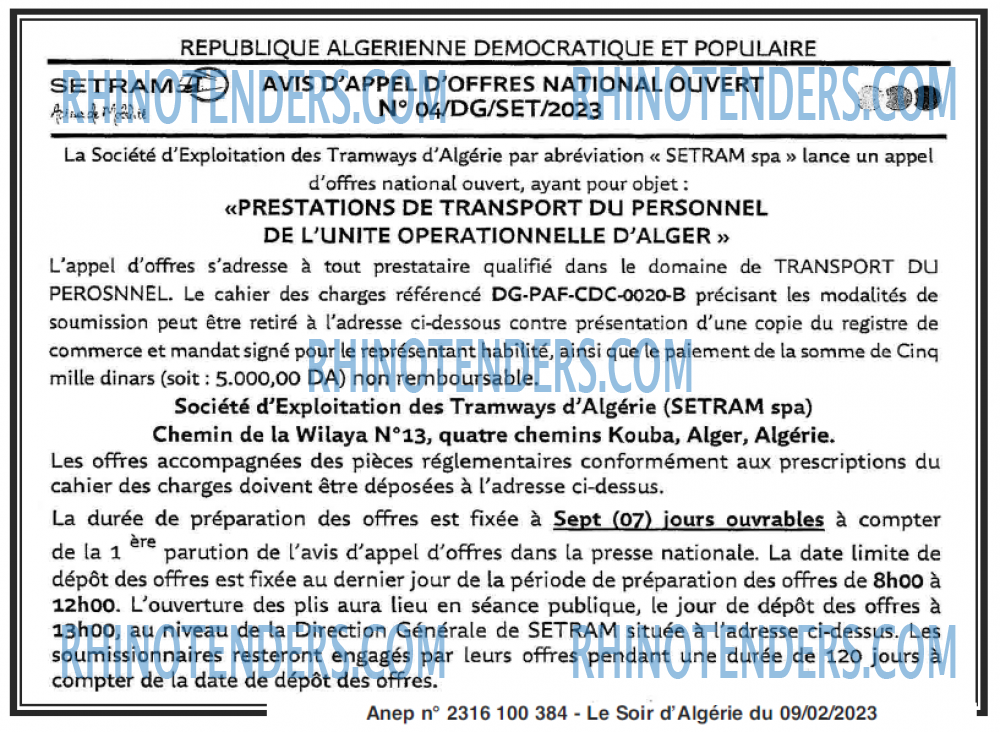 LE SOIR D'ALGERIE