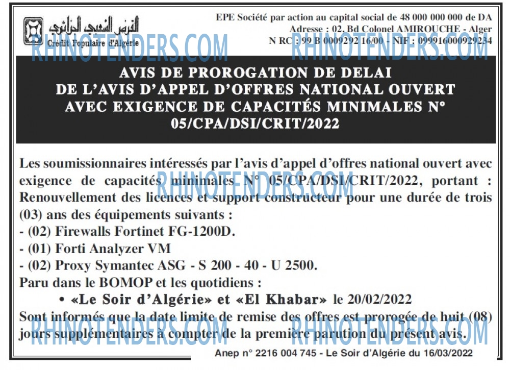 LE SOIR D'ALGERIE