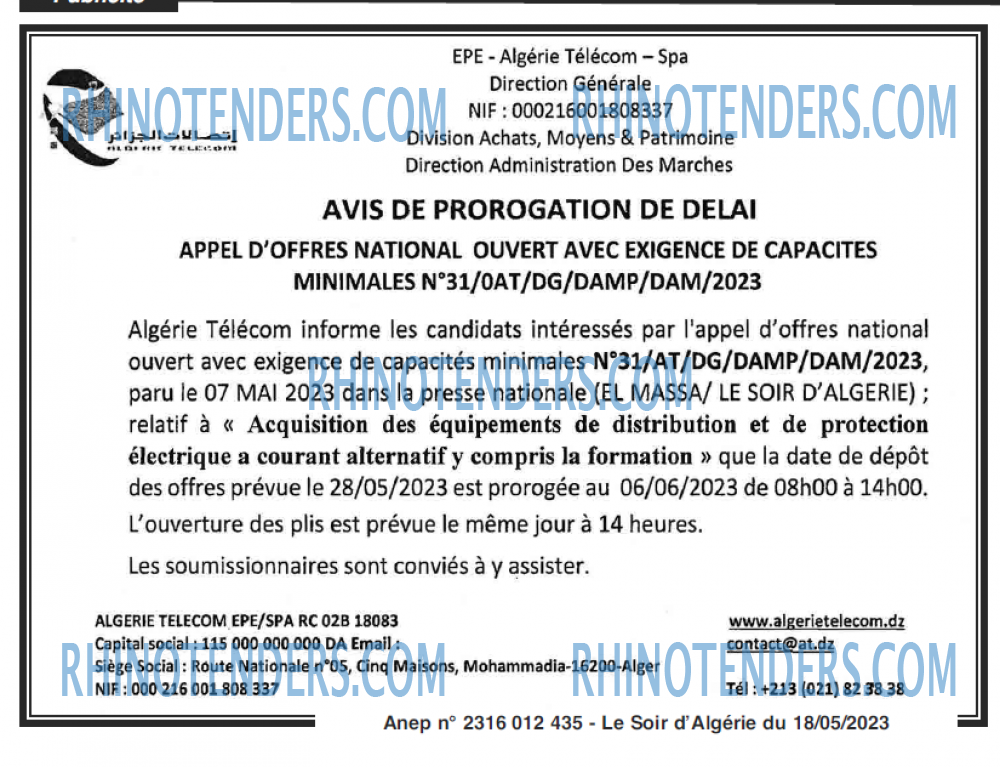 LE SOIR D'ALGERIE