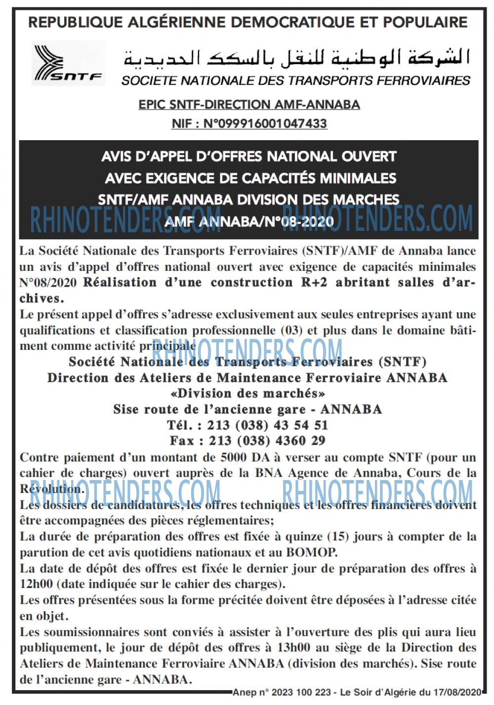 LE SOIR D'ALGERIE