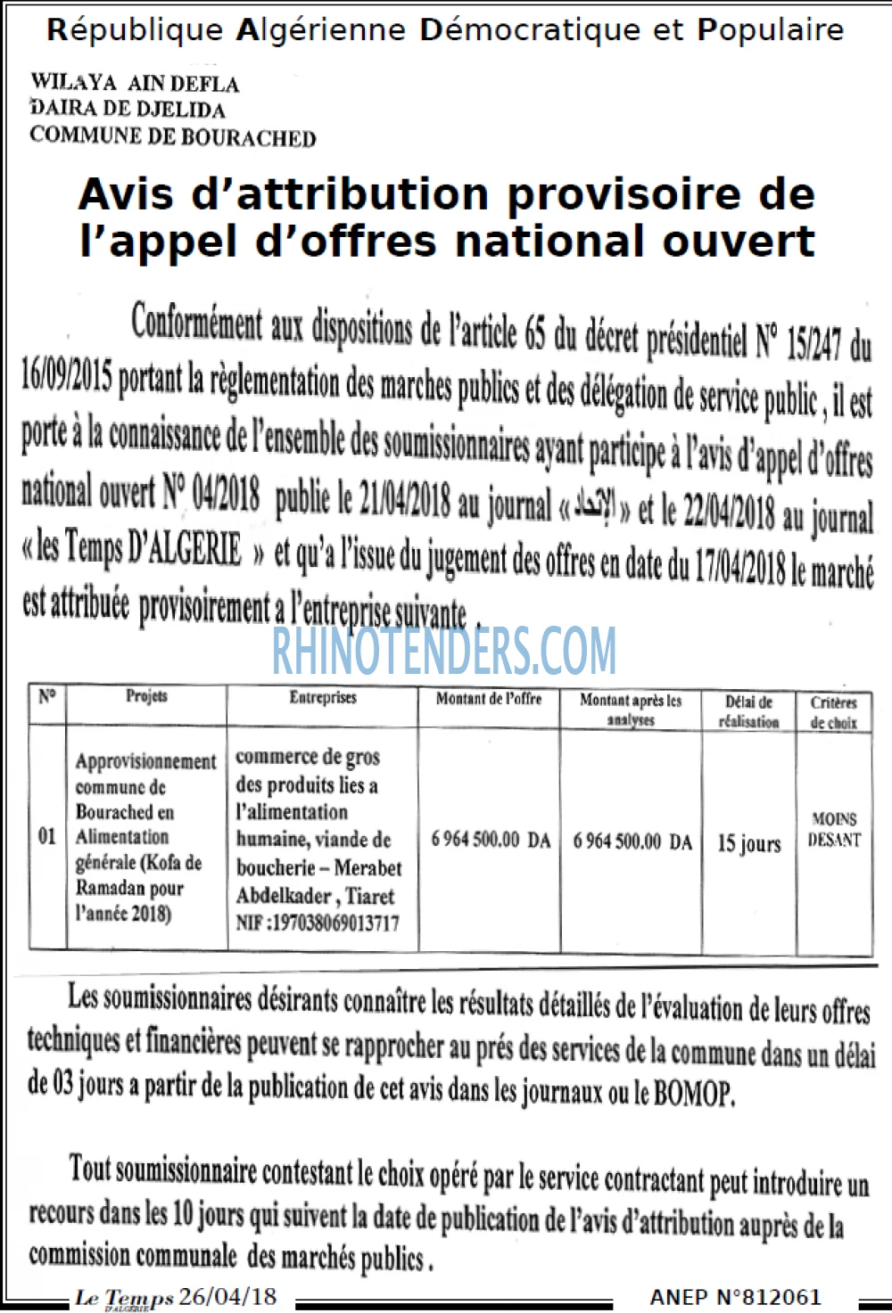 LE TEMPS