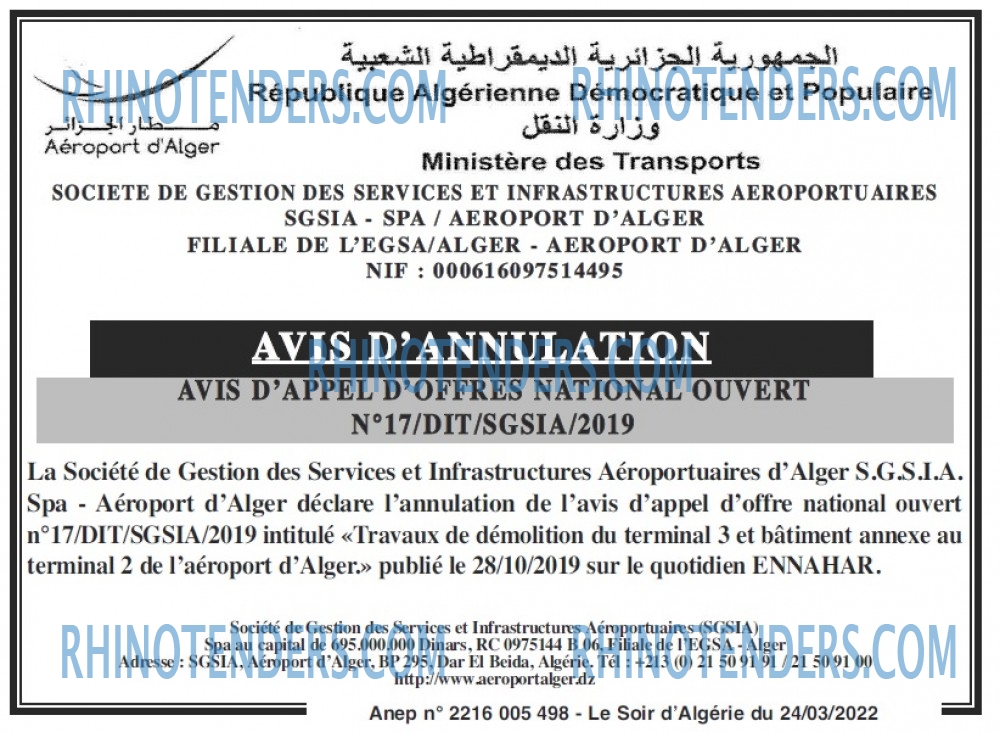 LE SOIR D'ALGERIE