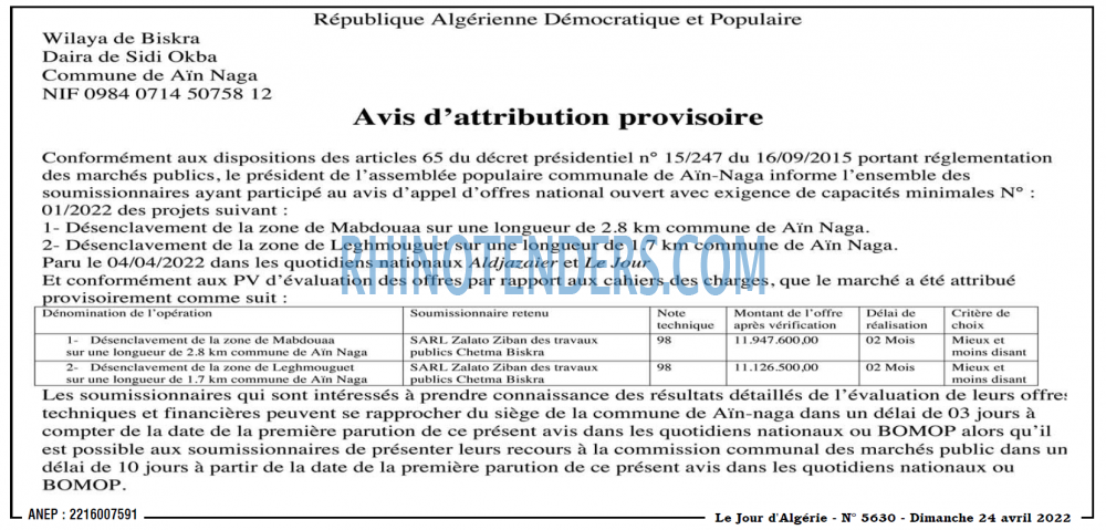 Le Jour d'Algérie