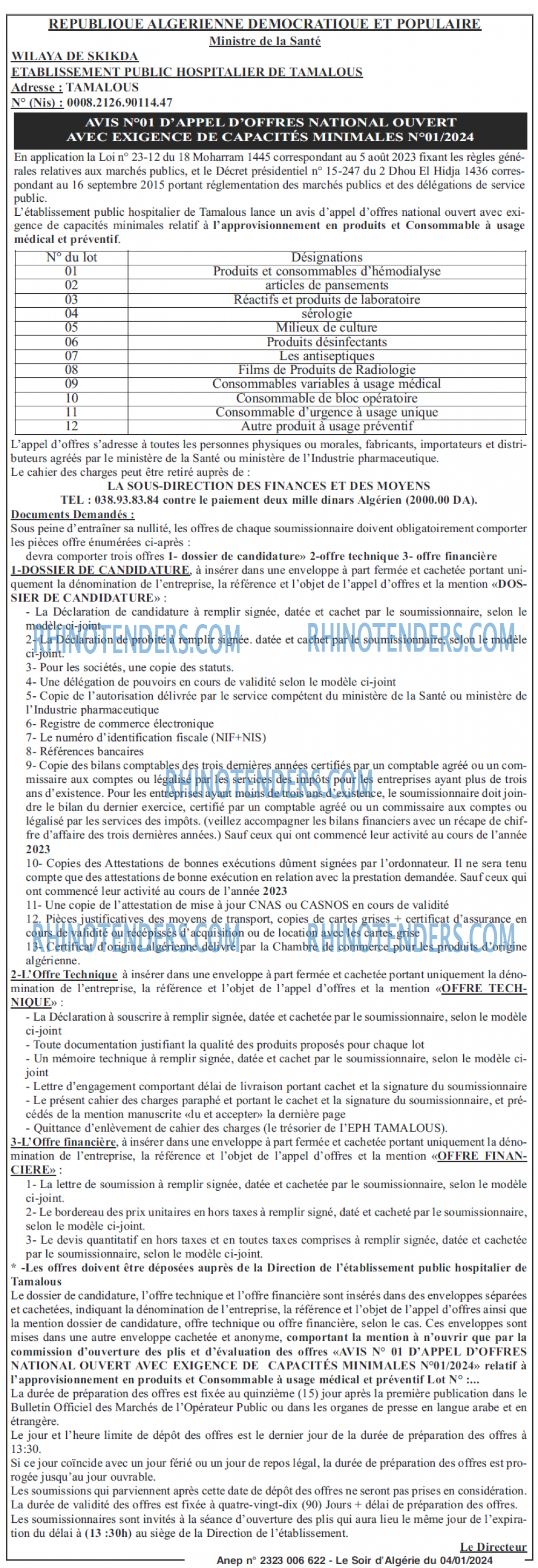 LE SOIR D'ALGERIE