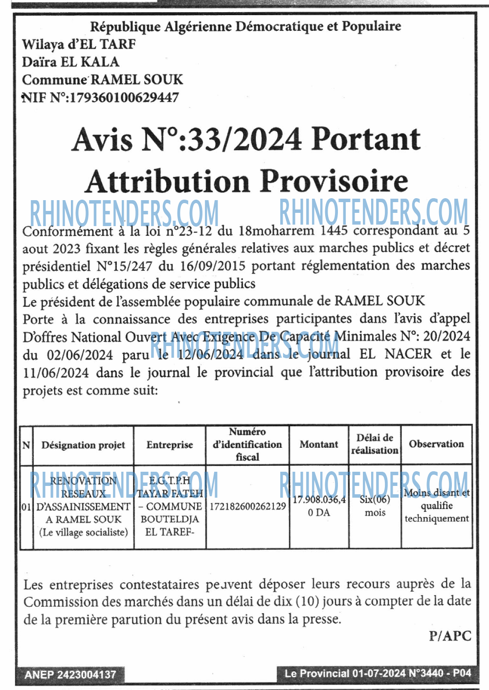 LE PROVINCIAL