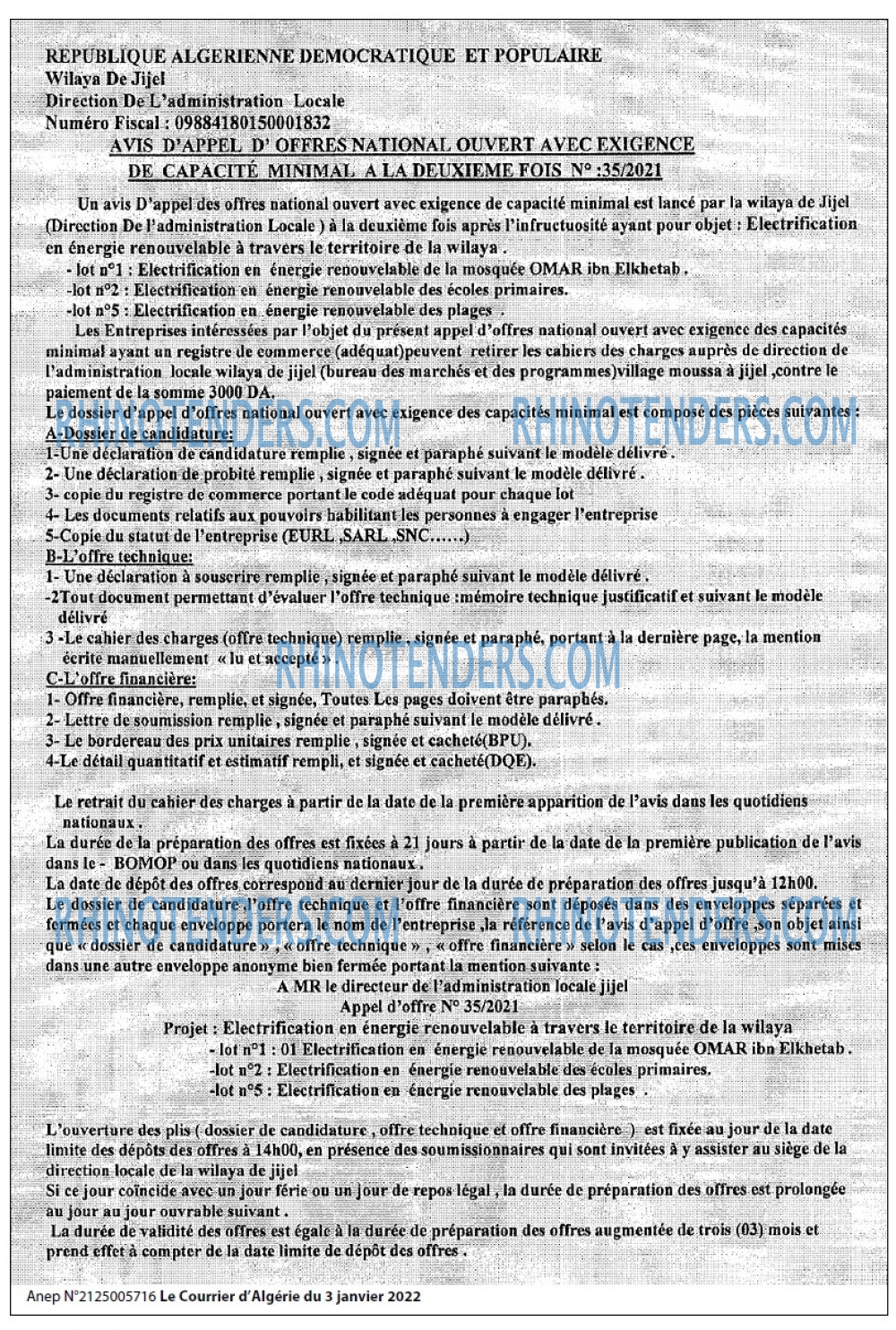 Le Courrier d'Algerie