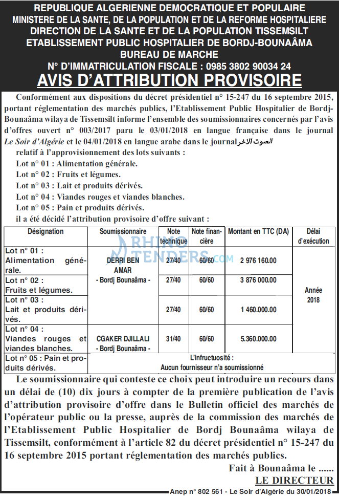 LE SOIR D'ALGERIE
