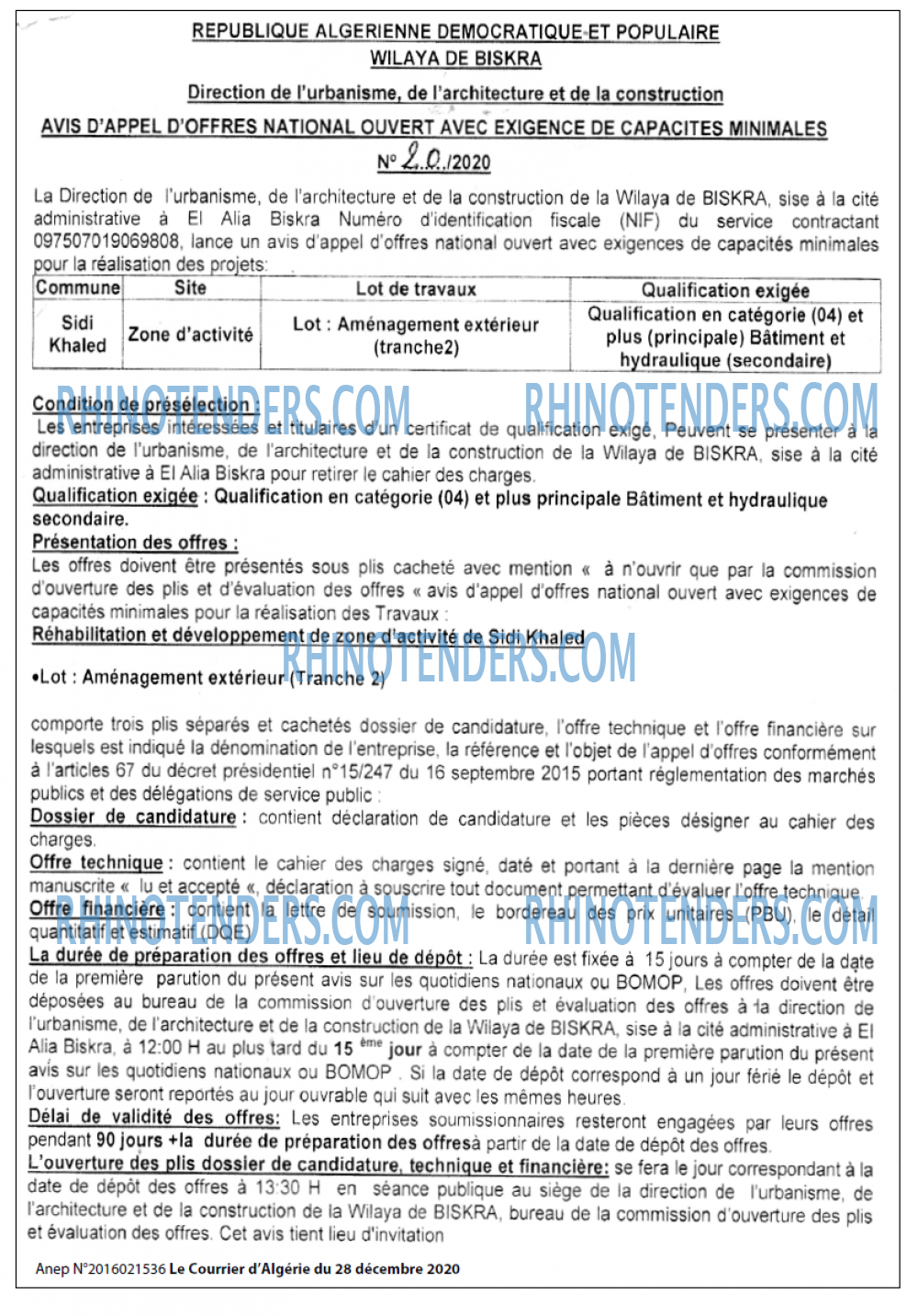 Le Courrier d'Algerie