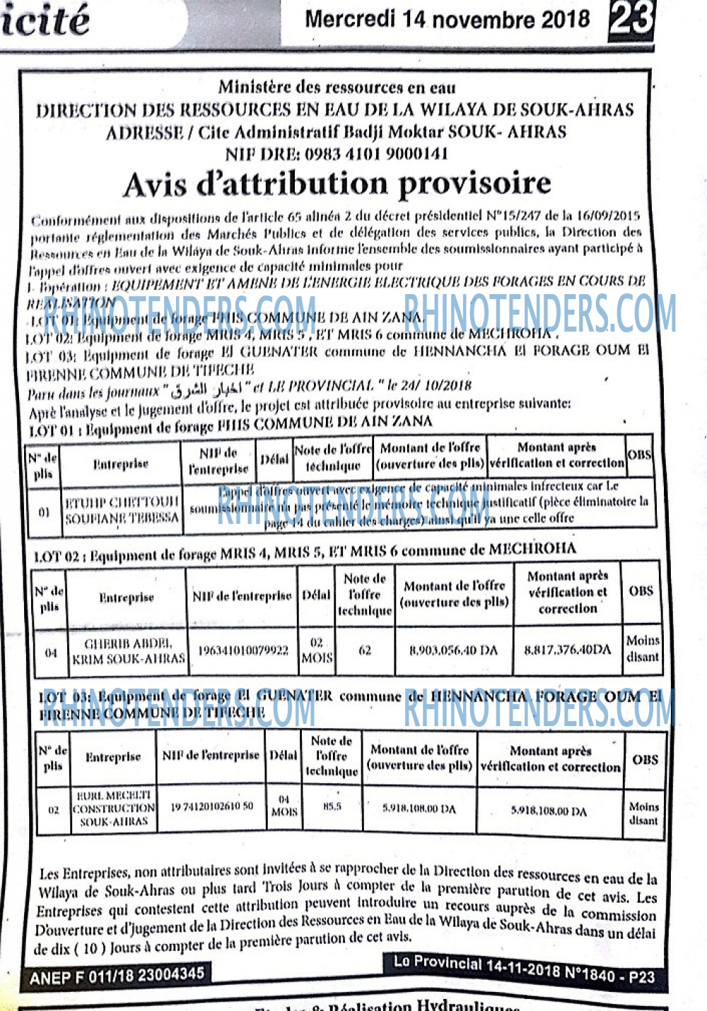 LE PROVINCIAL