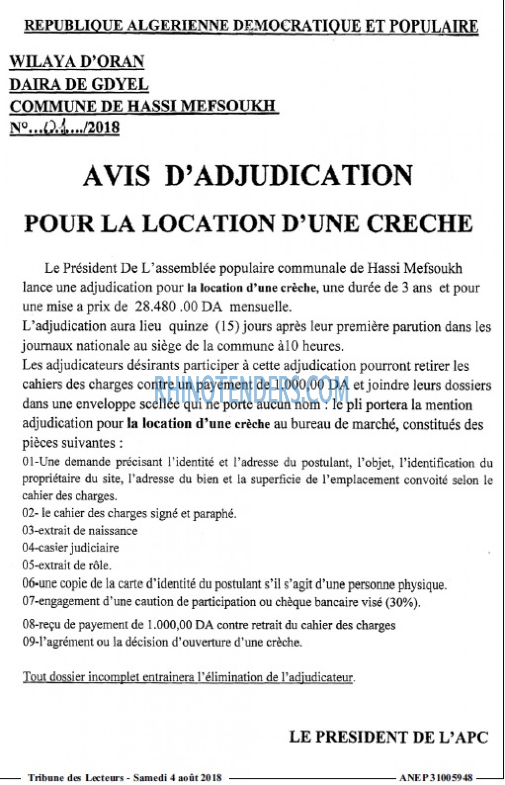 TRIBUNE DES LECTEURS