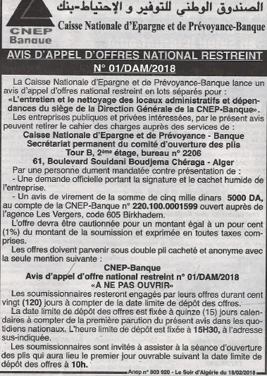 LE SOIR D'ALGERIE