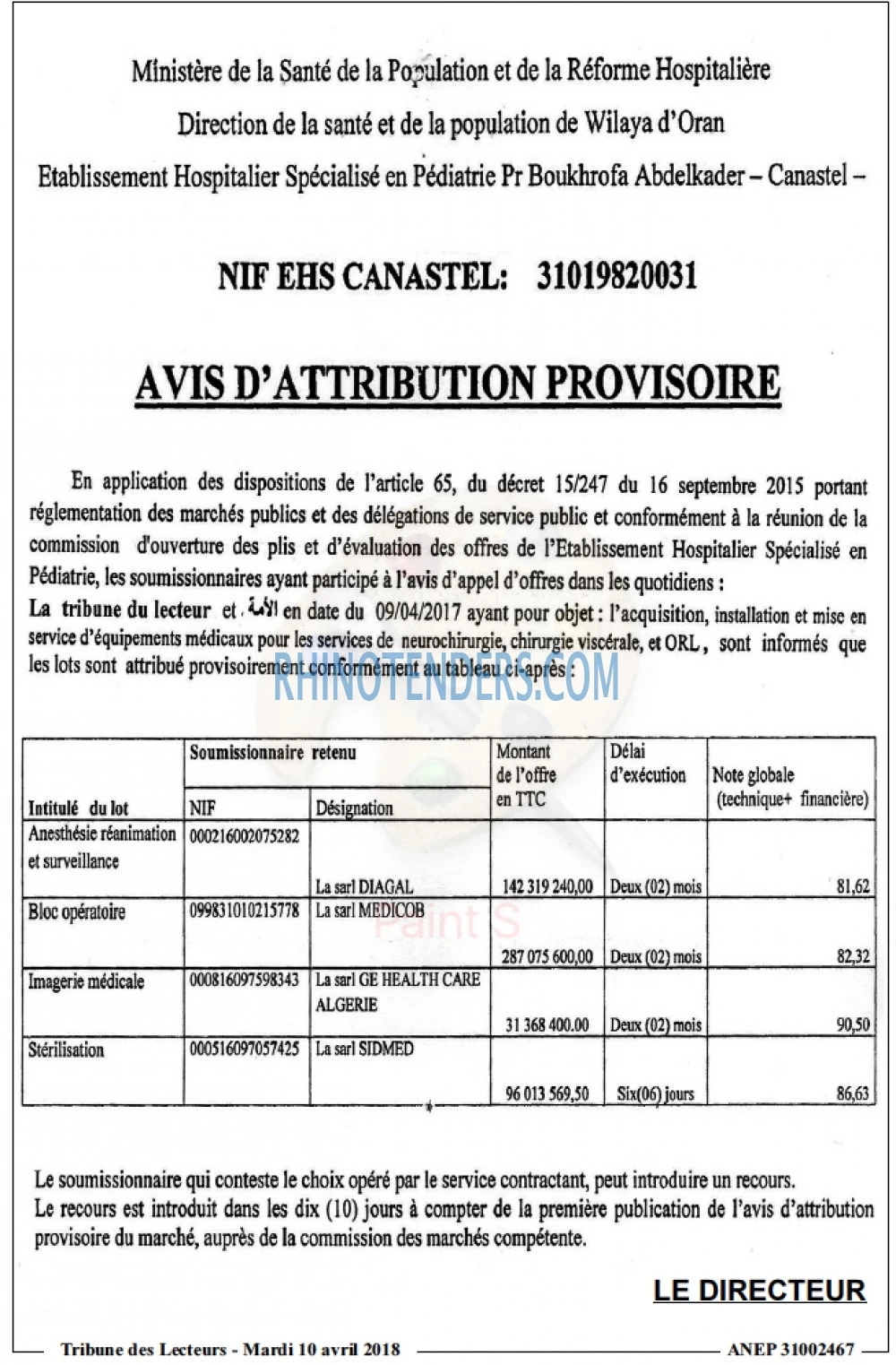 TRIBUNE DES LECTEURS