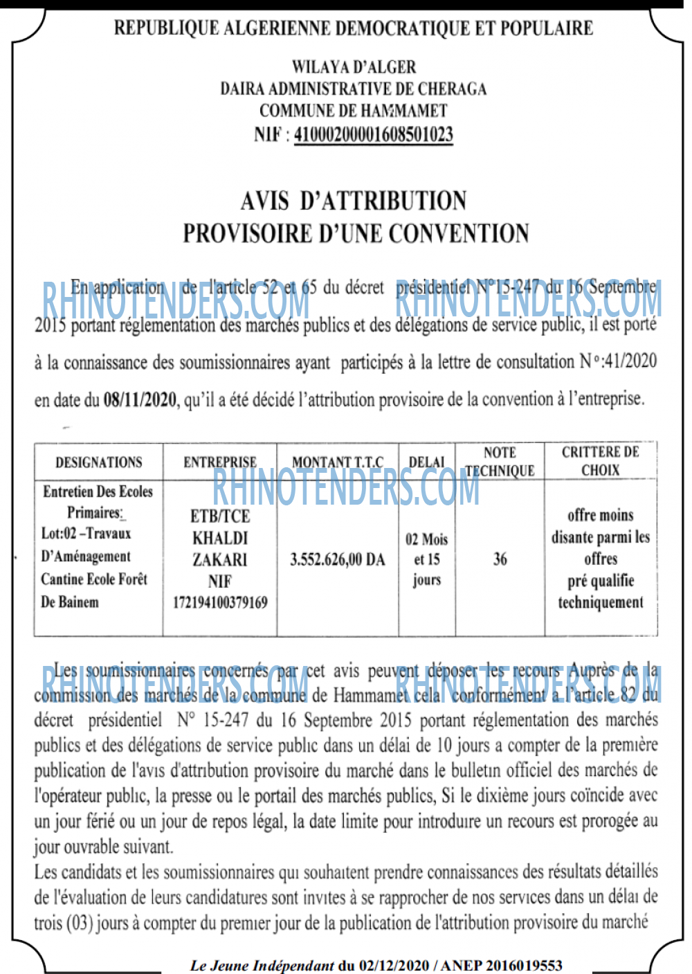 Jeune Independant