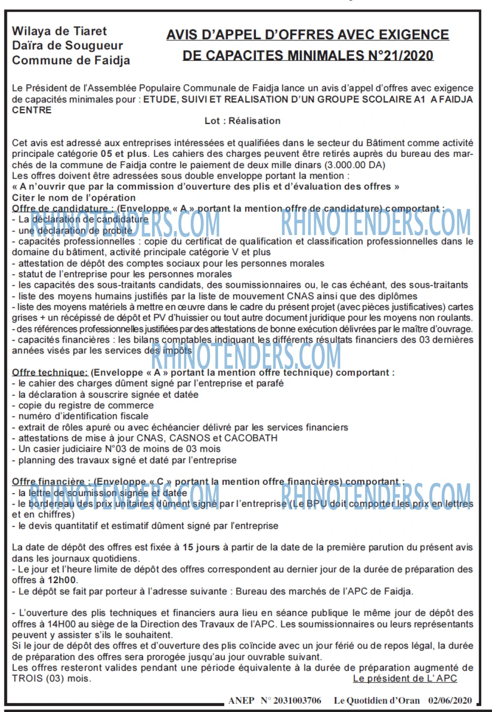 Le Quotidien d'Oran