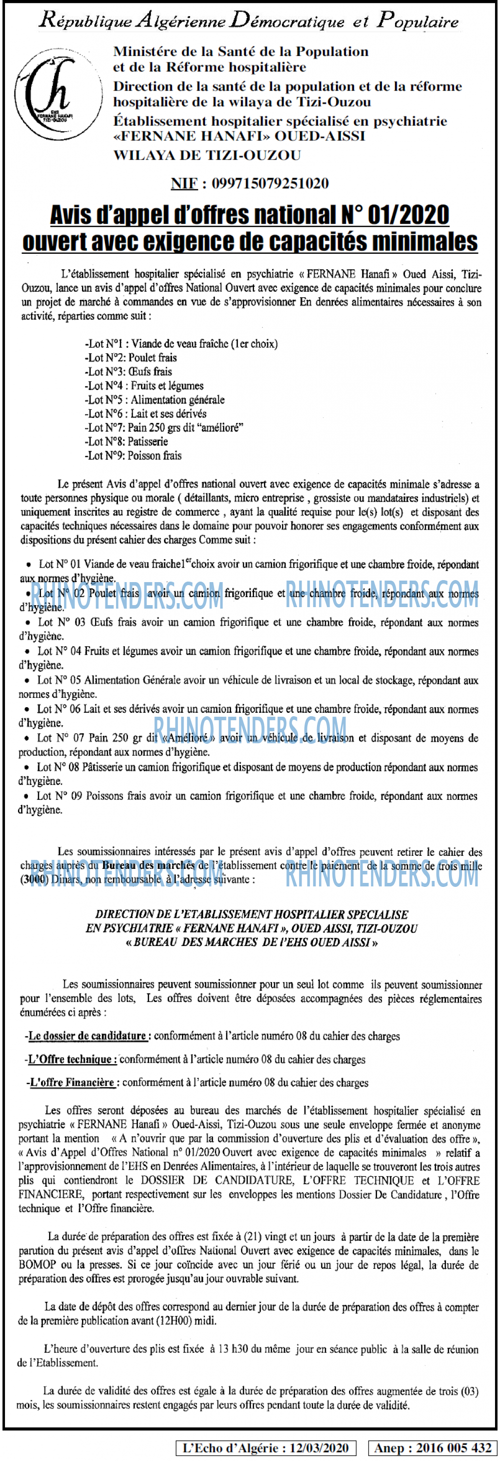 L'ECHO D'ALGERIE