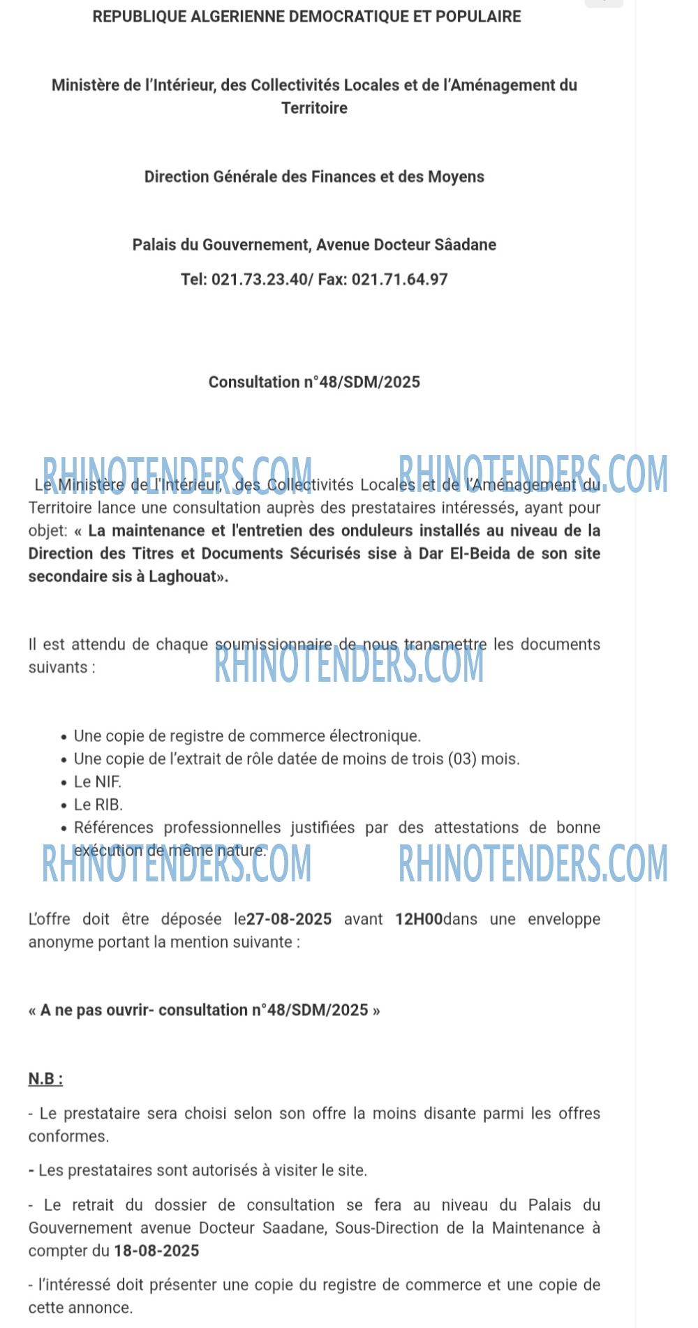 Rhinotenders
