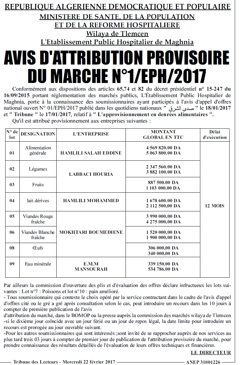 TRIBUNE DES LECTEURS