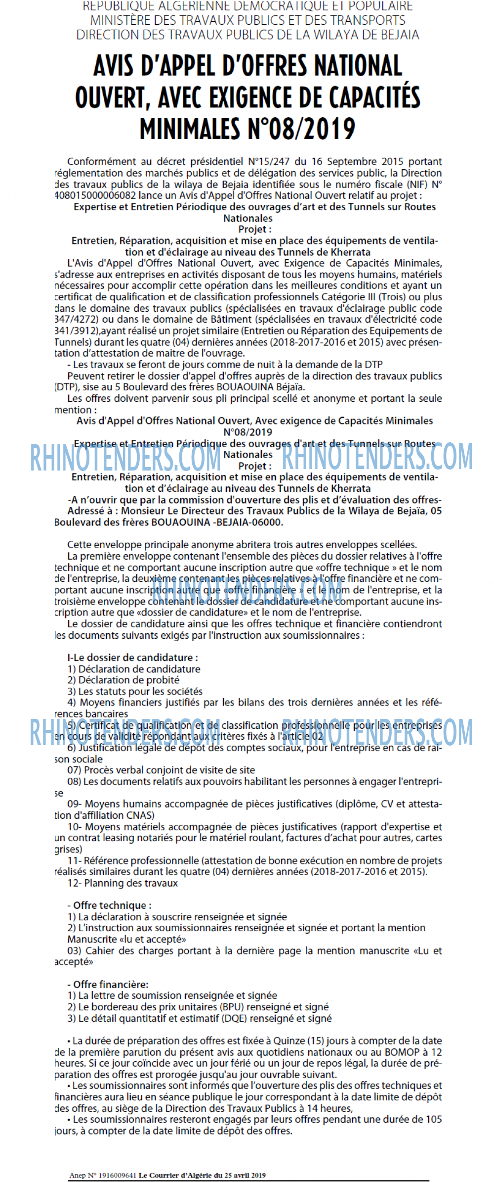 Le Courrier d'Algerie