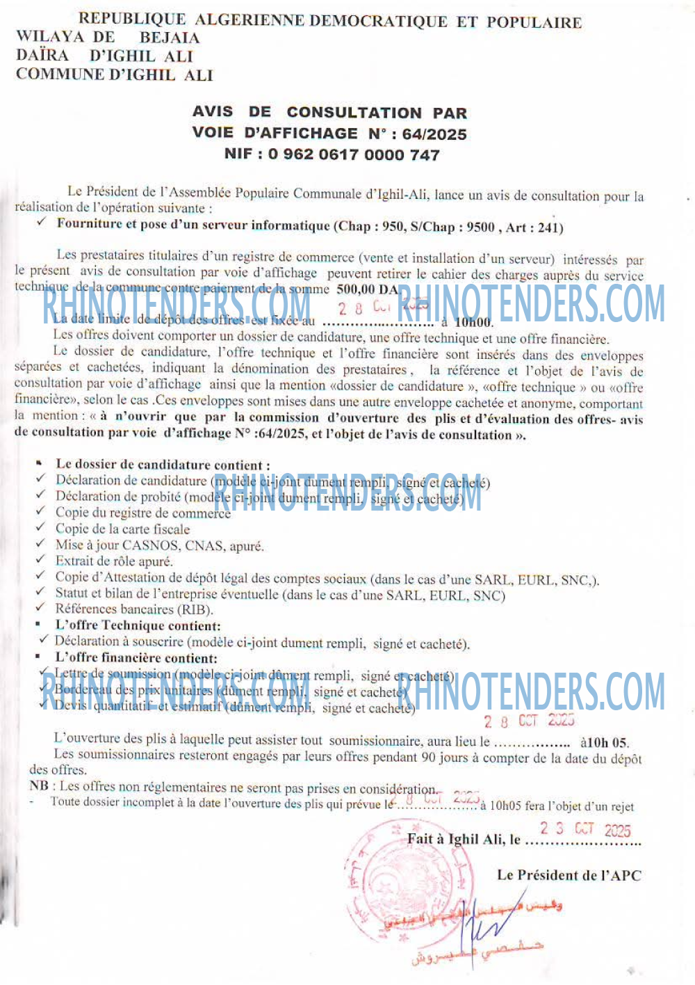 Rhinotenders