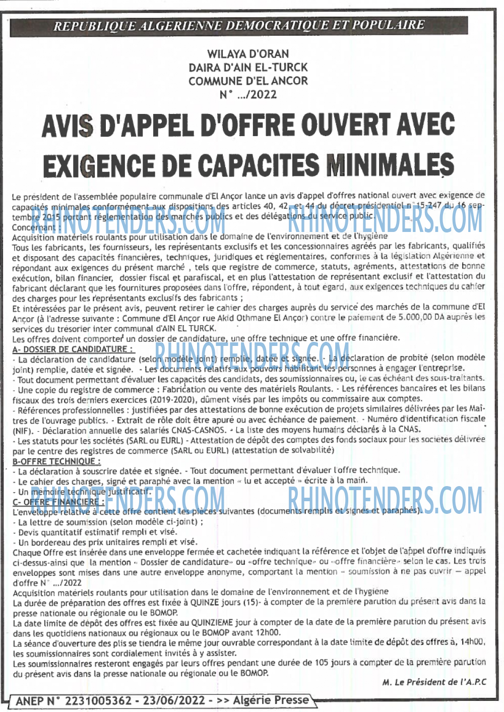 ALGERIE PRESSE