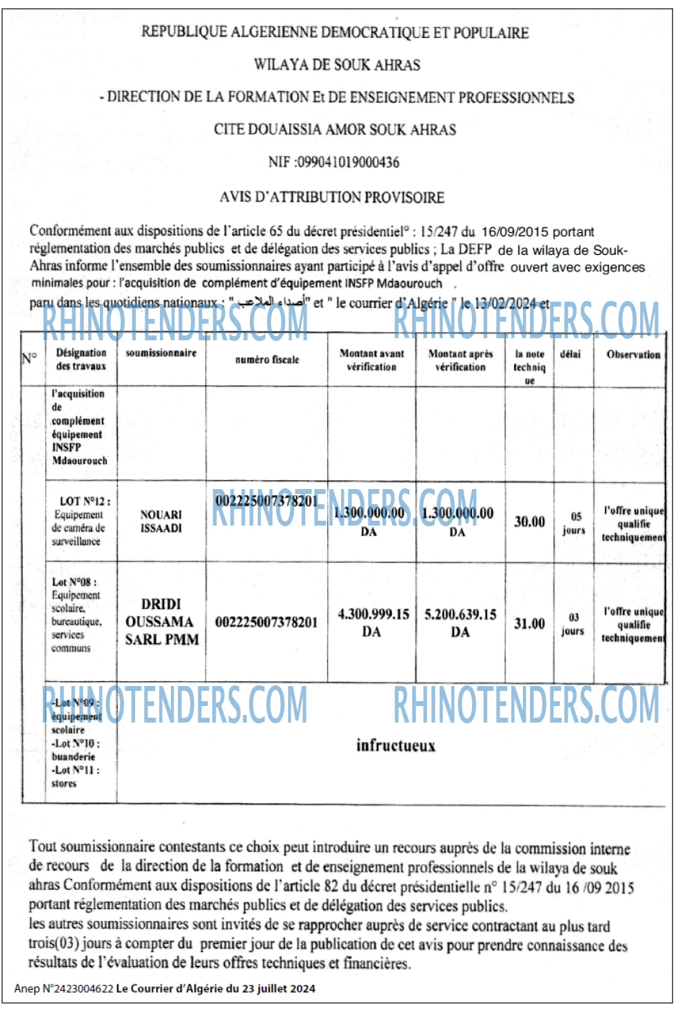 Le Courrier d'Algerie