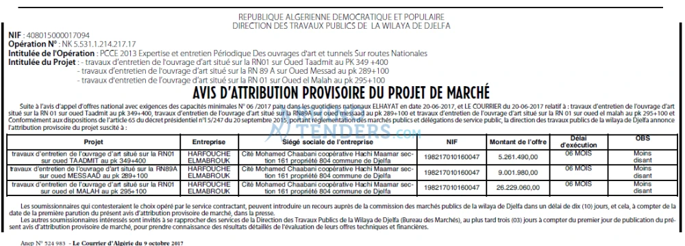 Le Courrier d'Algerie