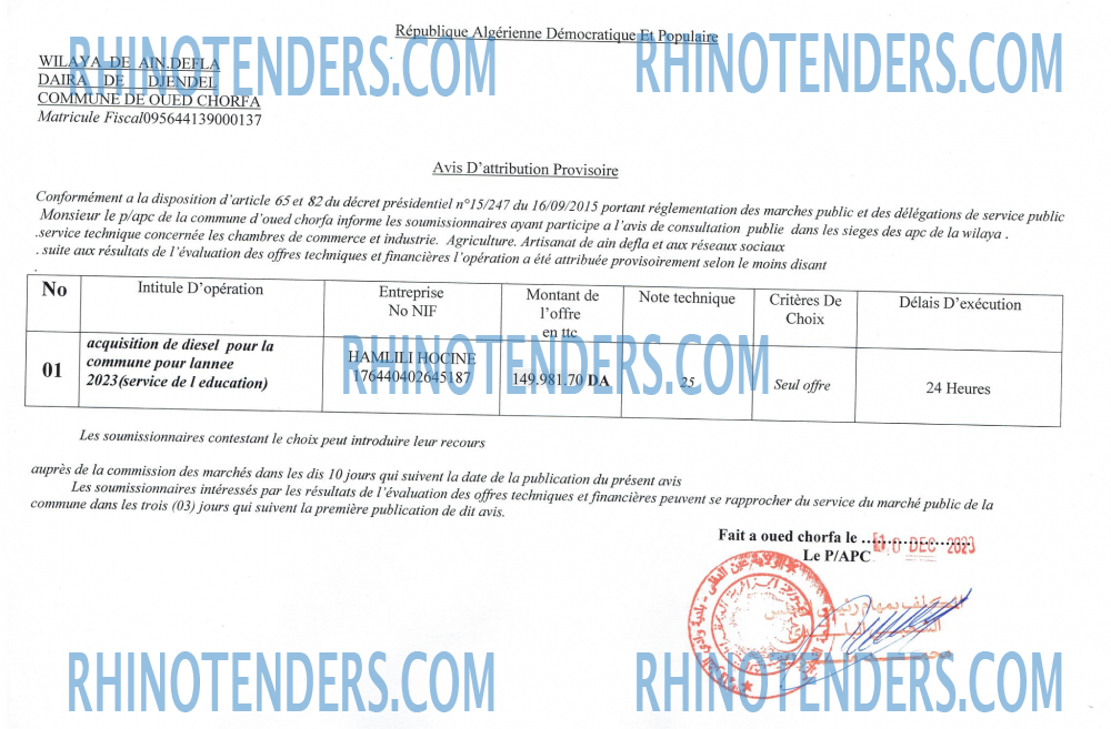 Rhinotenders
