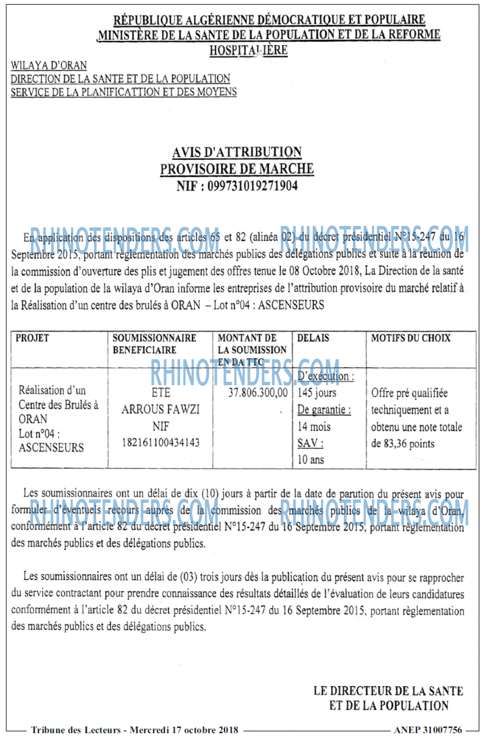 TRIBUNE DES LECTEURS