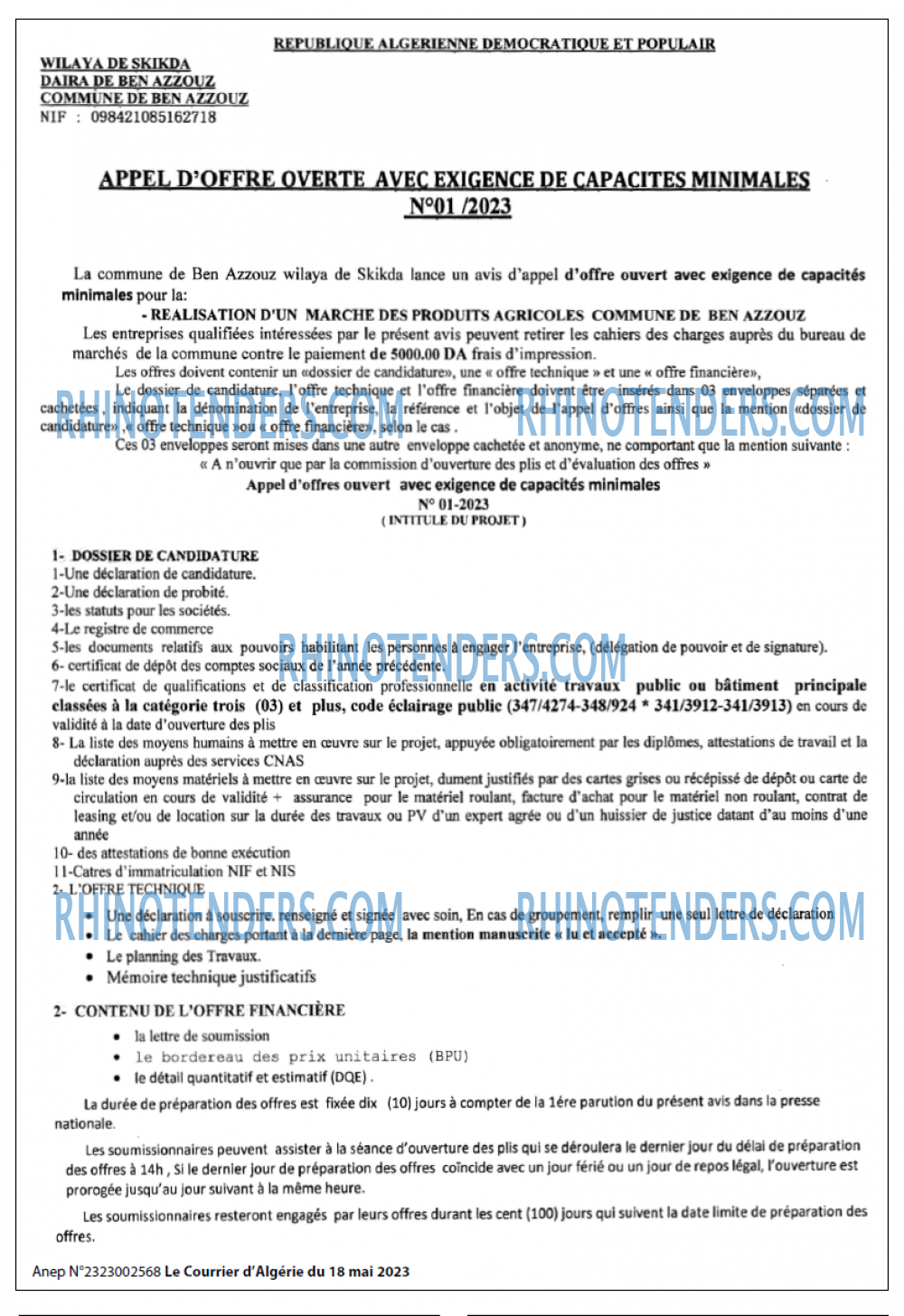 Le Courrier d'Algerie