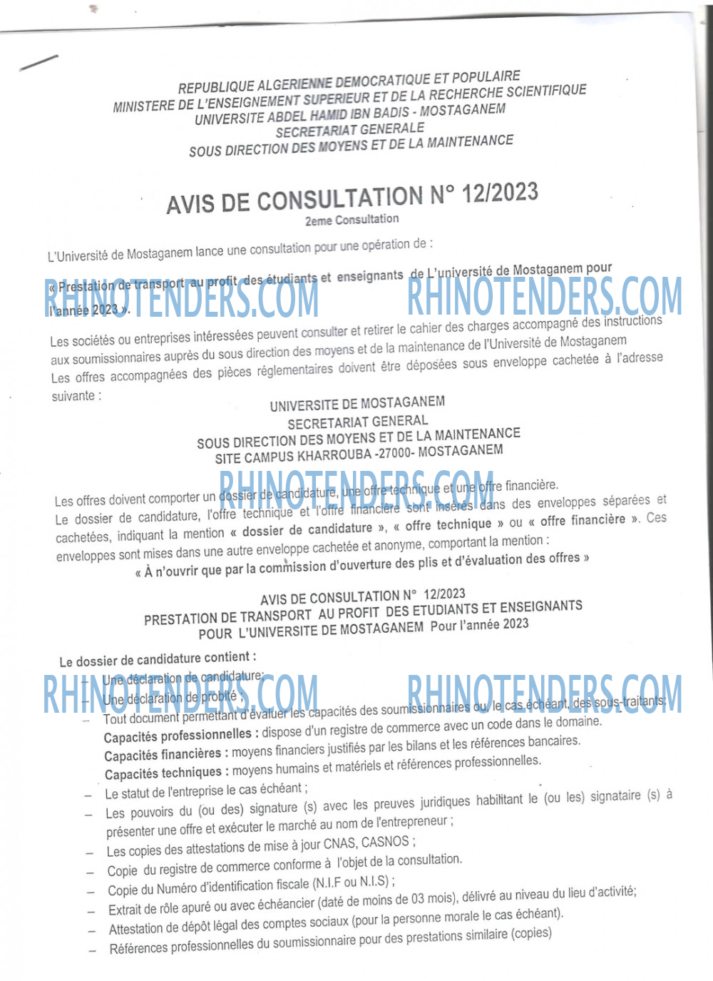 Rhinotenders