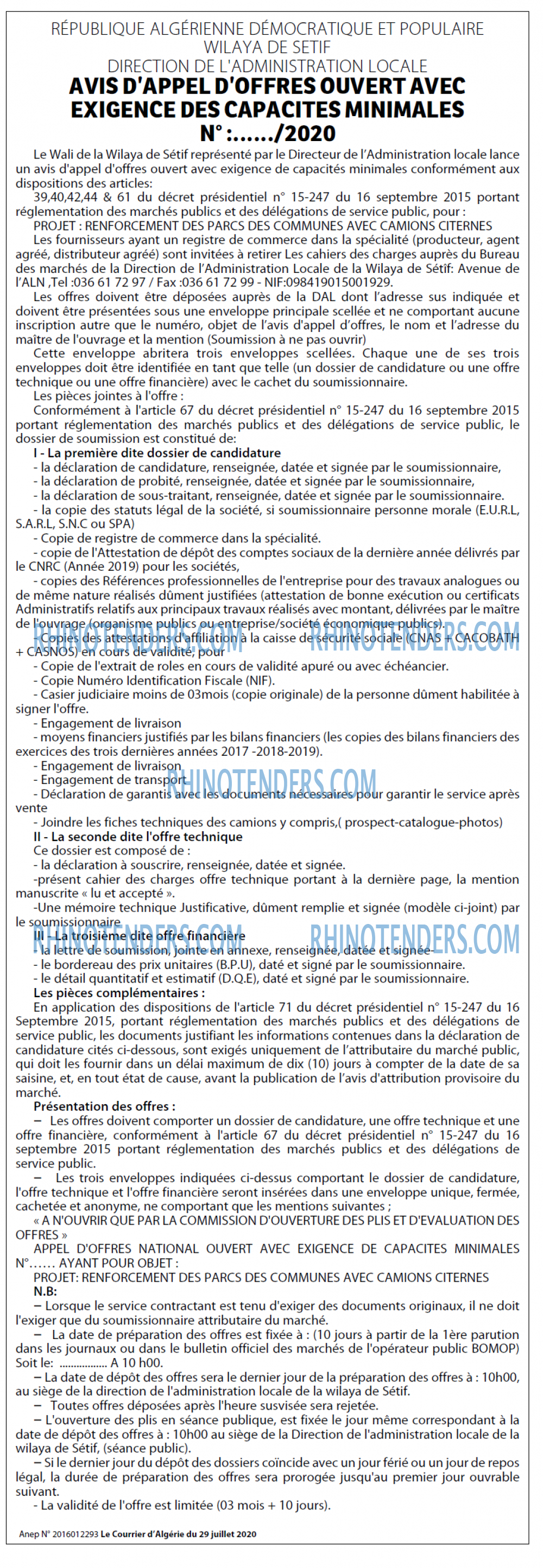 Le Courrier d'Algerie