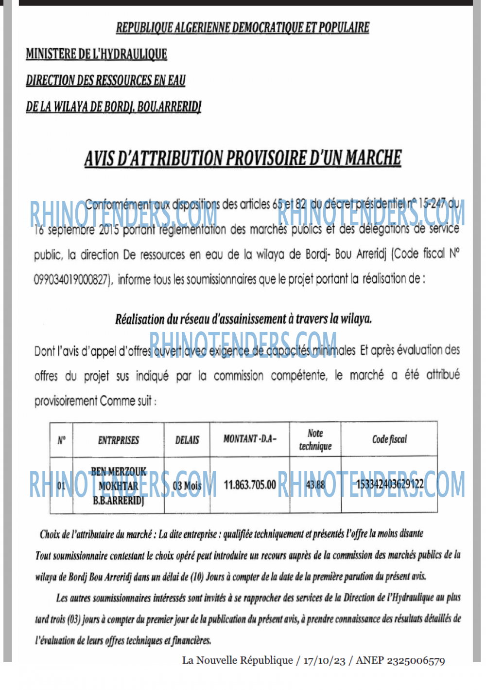 NOUVELLE REPUBLIQUE