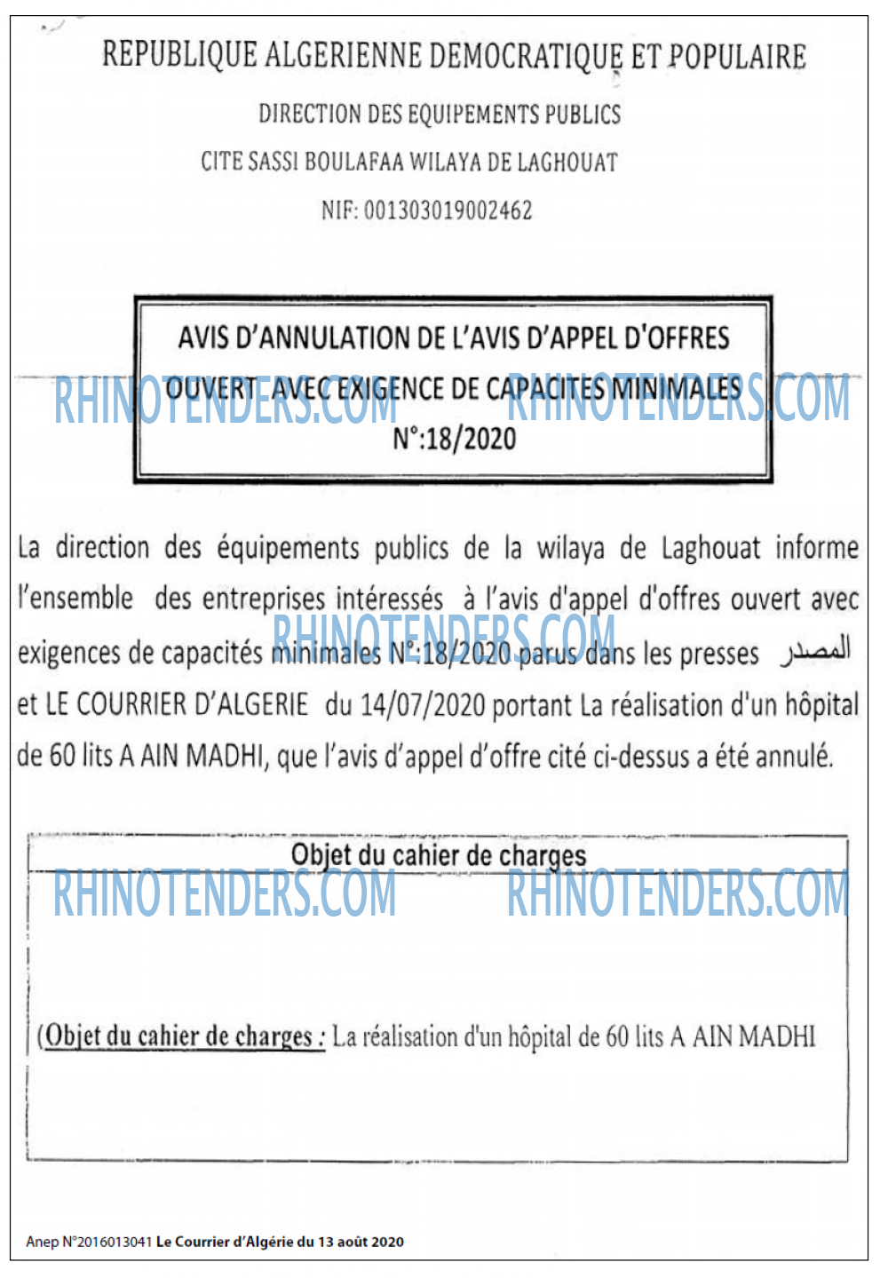 Le Courrier d'Algerie