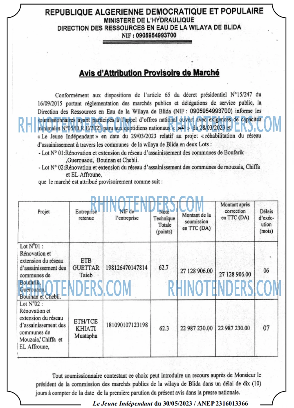 Jeune Independant