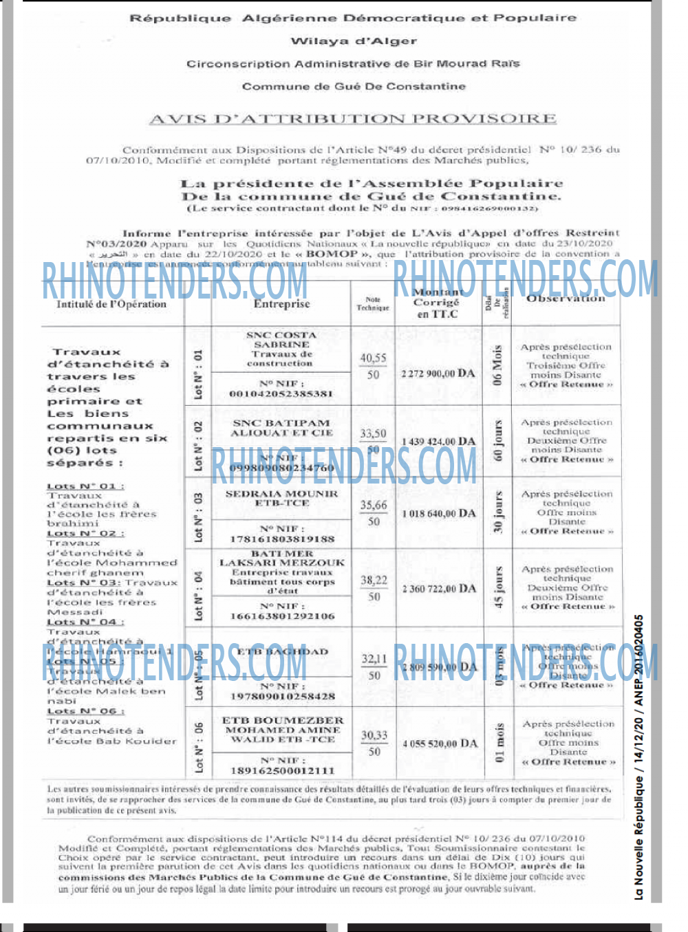 NOUVELLE REPUBLIQUE