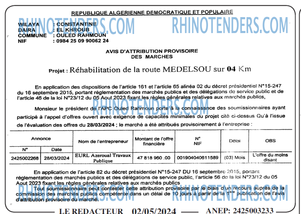 LE REDACTEUR