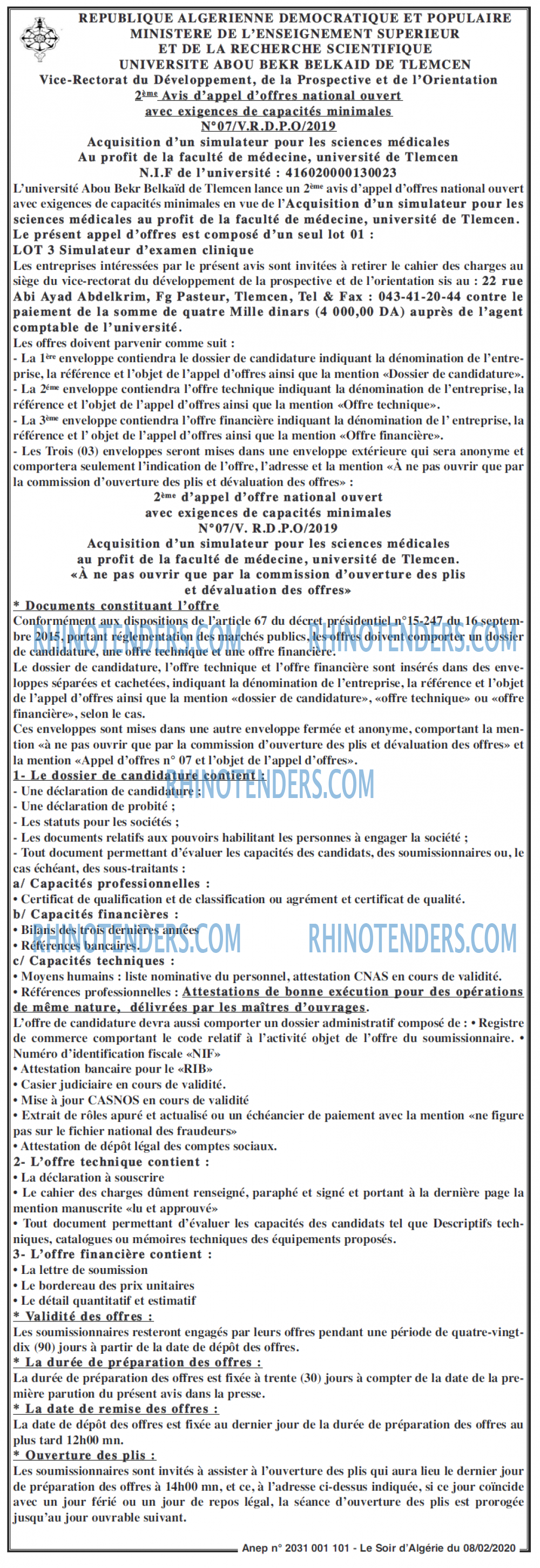 LE SOIR D'ALGERIE