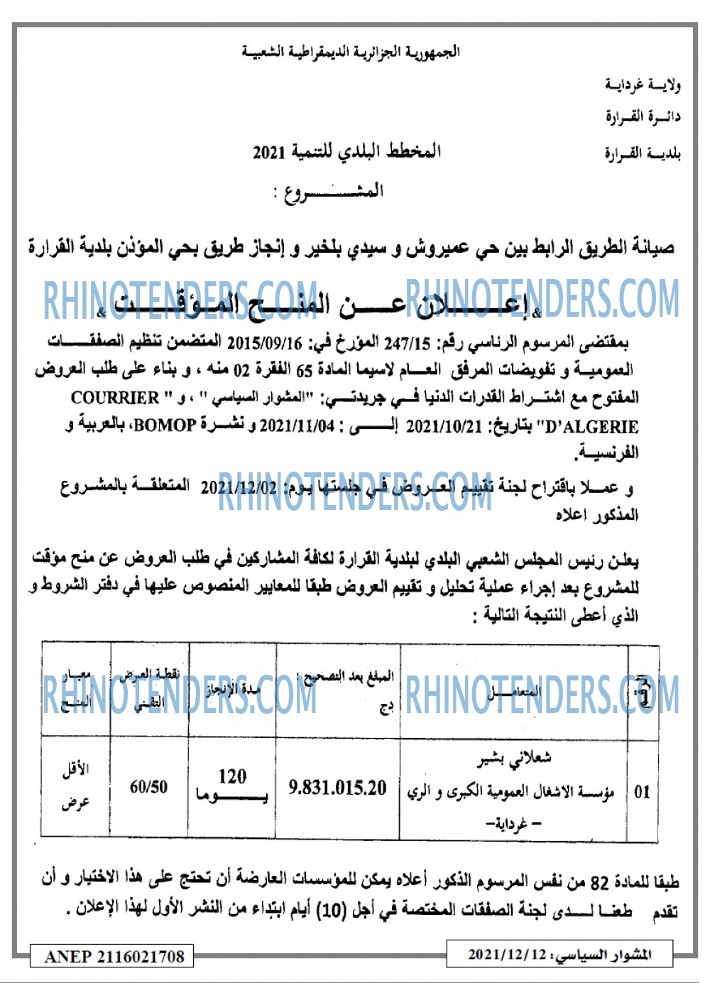 المشوار السياسي