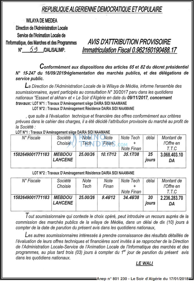 LE SOIR D'ALGERIE