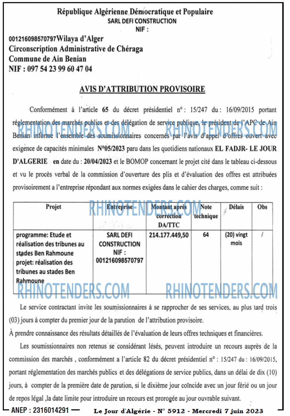 Le Jour d'Algérie