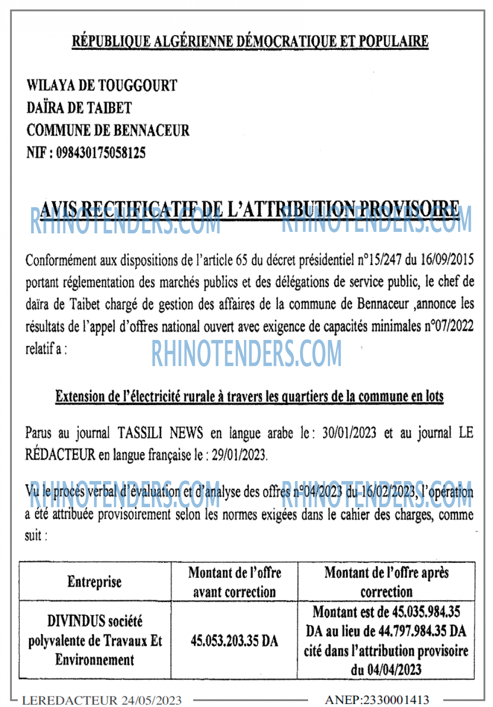 LE REDACTEUR