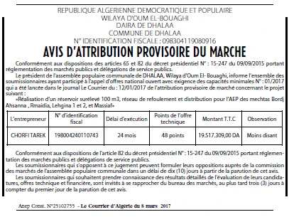 Le Courrier d'Algerie