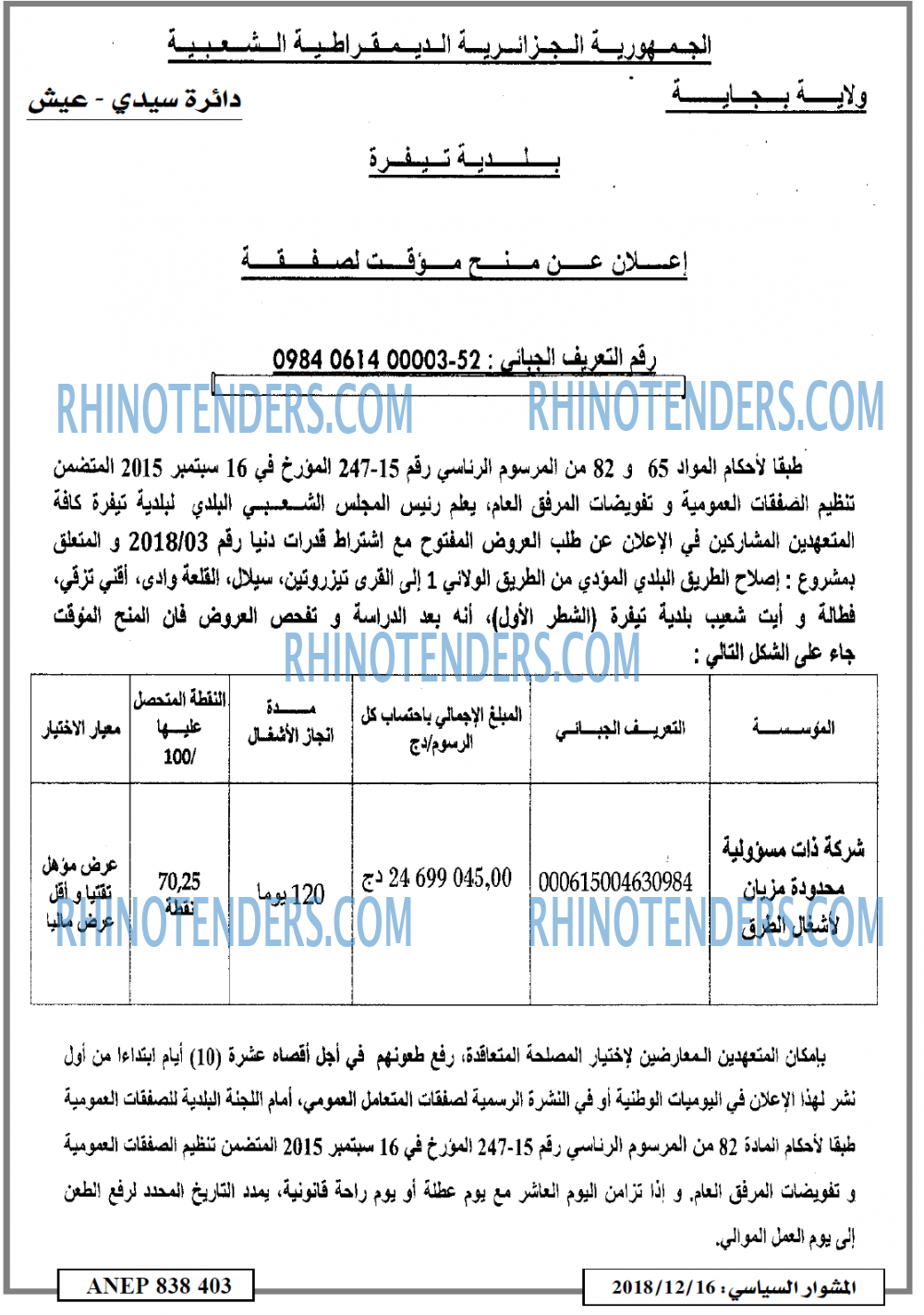 المشوار السياسي
