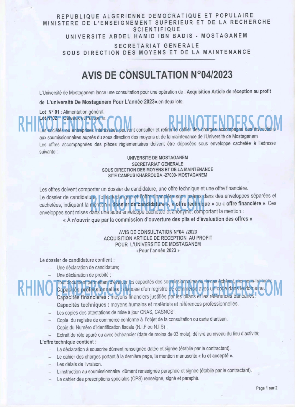 Rhinotenders