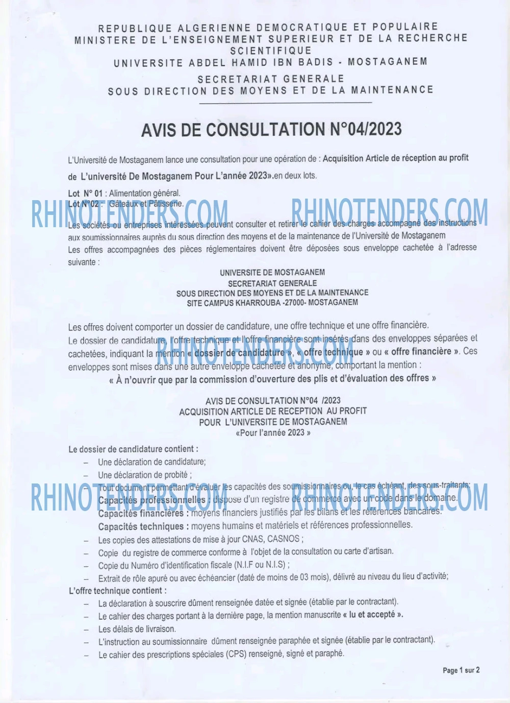 Rhinotenders