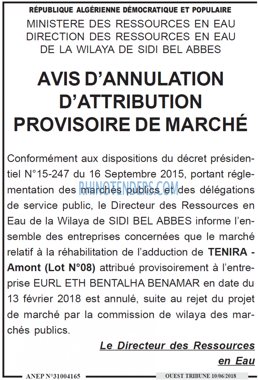 ouest TRIBUNE